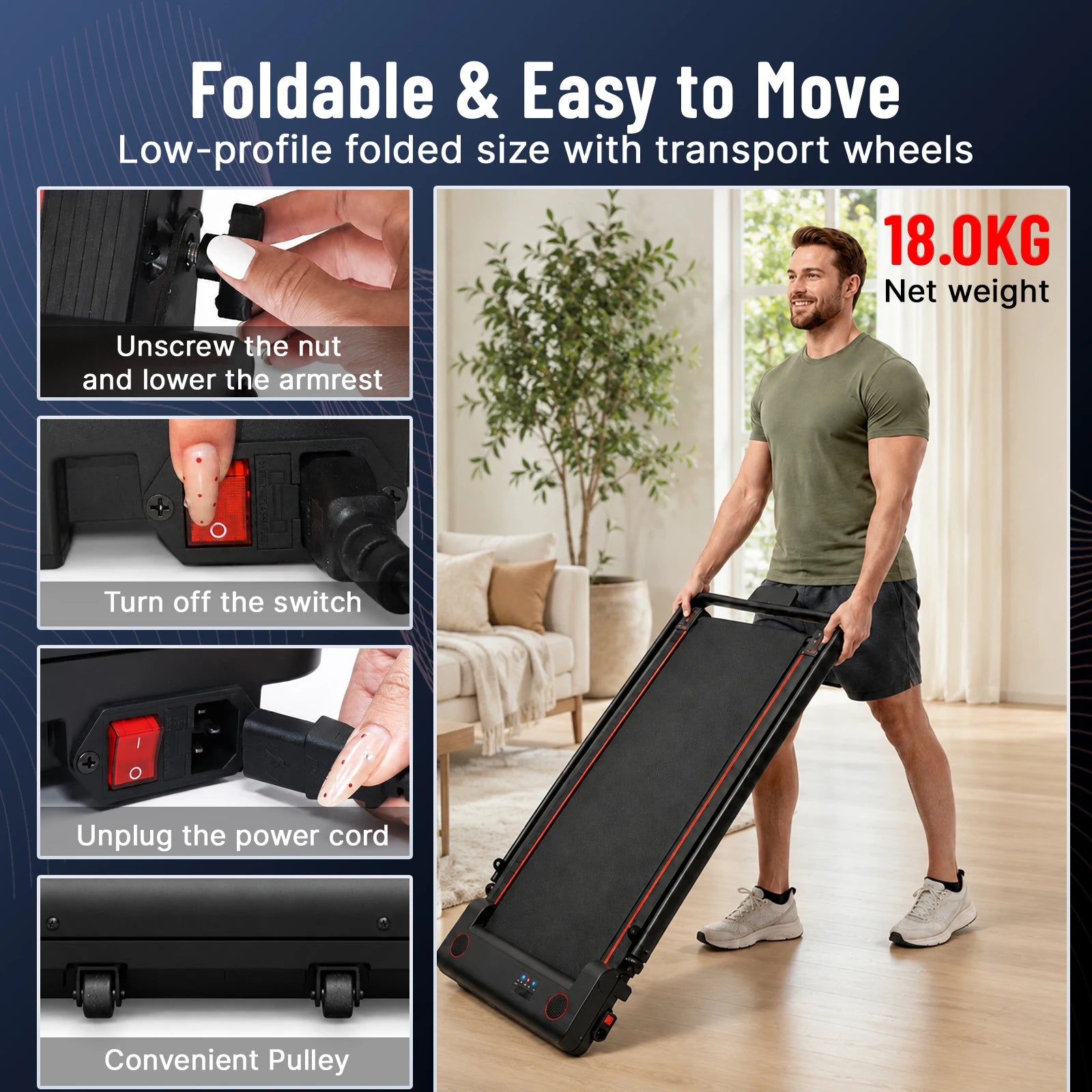HomePace™ Pacecline 2 In 1 Walking Pad